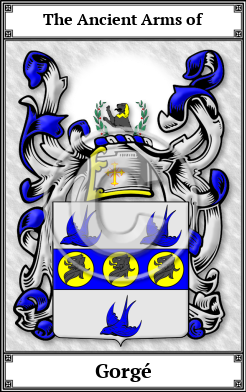 Gorgé Family Crest Download (JPG) Book Plated - 600 DPI