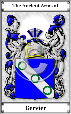 Gervier Family Crest Download (JPG)  Book Plated - 150 DPI