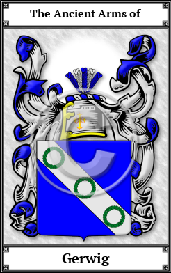 Gerwig Family Crest Download (JPG)  Book Plated - 150 DPI