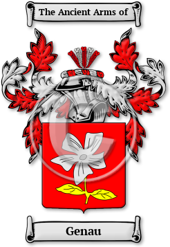 Genau Family Crest Download (jpg) Legacy Series - 150 DPI