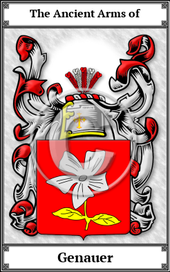 Genauer Family Crest Download (JPG)  Book Plated - 150 DPI