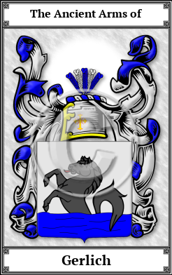 Gerlich Family Crest Download (JPG) Book Plated - 600 DPI