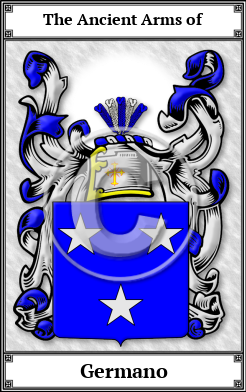 Germano Family Crest Download (JPG)  Book Plated - 150 DPI