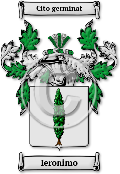 Ieronimo Family Crest Download (jpg) Legacy Series - 150 DPI