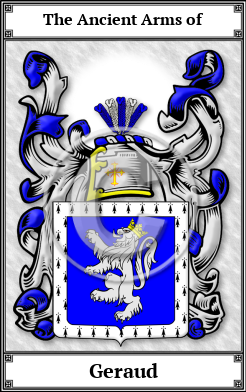 Geraud Family Crest Download (JPG) Book Plated - 600 DPI