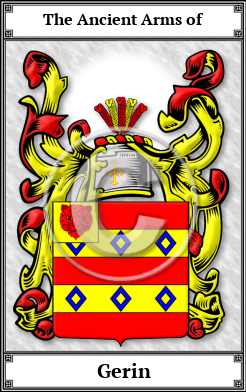 Gerin Family Crest Download (JPG)  Book Plated - 150 DPI