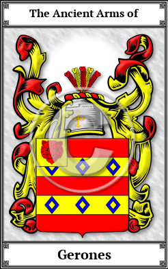 Gerones Family Crest Download (JPG)  Book Plated - 150 DPI