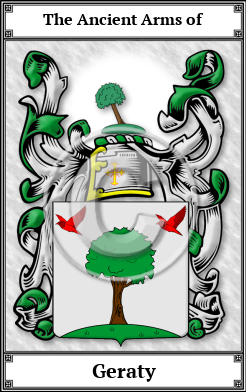 Geraty Family Crest Download (JPG)  Book Plated - 150 DPI