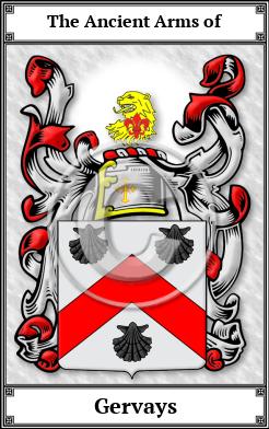 Gervays Family Crest Download (JPG) Book Plated - 600 DPI