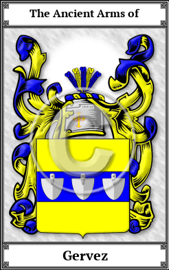 Gervez Family Crest Download (JPG) Book Plated - 600 DPI