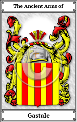 Gastale Family Crest Download (JPG) Book Plated - 600 DPI