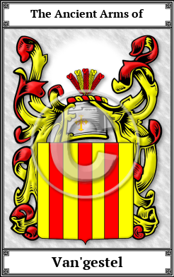 Van'gestel Family Crest Download (JPG) Book Plated - 600 DPI