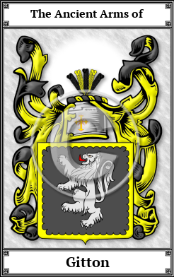 Gitton Family Crest Download (JPG)  Book Plated - 150 DPI
