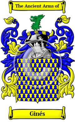Ginés Family Crest/Coat of Arms