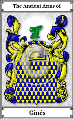Ginés Family Crest Download (JPG)  Book Plated - 150 DPI