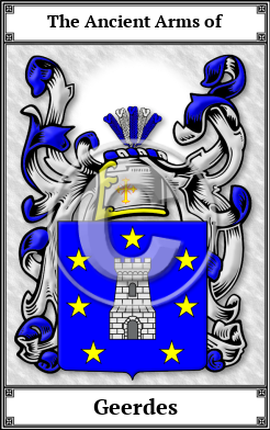 Geerdes Family Crest Download (JPG)  Book Plated - 150 DPI