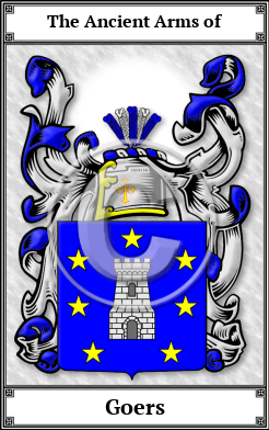 Goers Family Crest Download (JPG)  Book Plated - 150 DPI