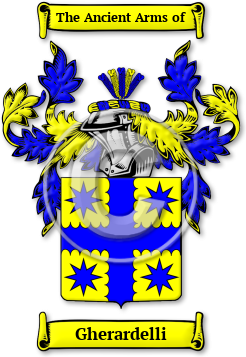 Gherardelli Family Crest Download (jpg) Legacy Series - 150 DPI