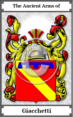 Giacchetti Family Crest Download (JPG) Book Plated - 600 DPI