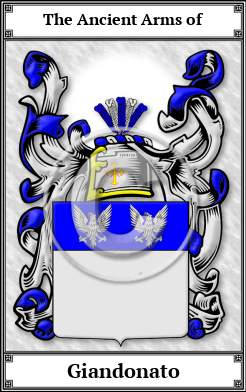 Giandonato Family Crest Download (JPG)  Book Plated - 150 DPI