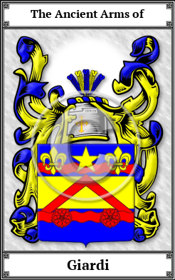 Giardi Family Crest Download (JPG)  Book Plated - 150 DPI