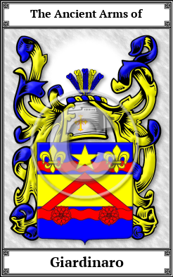 Giardinaro Family Crest Download (JPG)  Book Plated - 150 DPI