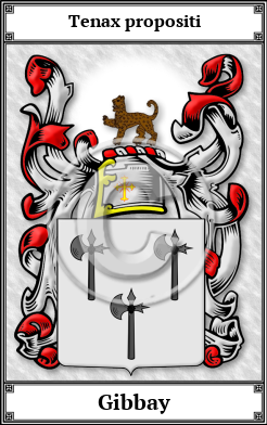 Gibbay Family Crest Download (JPG) Book Plated - 600 DPI