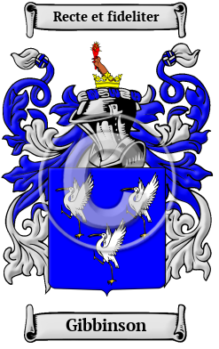 Gibbinson Family Crest/Coat of Arms