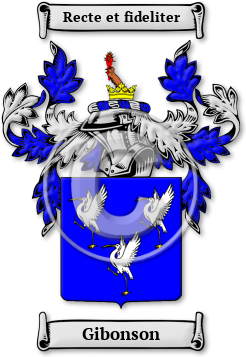 Gibonson Family Crest Download (JPG) Legacy Series - 600 DPI