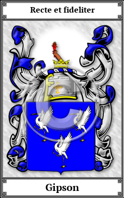 Gipson Family Crest Download (JPG)  Book Plated - 150 DPI