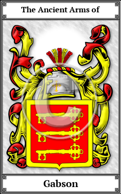 Gabson Family Crest Download (JPG) Book Plated - 600 DPI