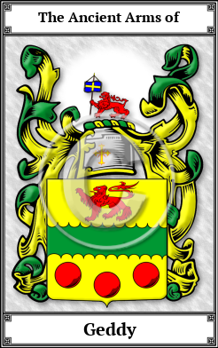 Geddy Family Crest Download (JPG)  Book Plated - 150 DPI
