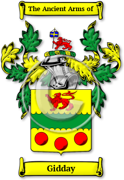Gidday Family Crest Download (jpg) Legacy Series - 150 DPI