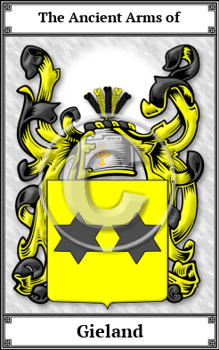 Gieland Family Crest Download (JPG) Book Plated - 600 DPI