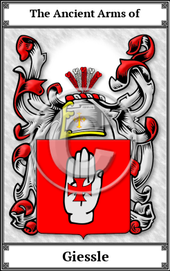 Giessle Family Crest Download (JPG) Book Plated - 600 DPI
