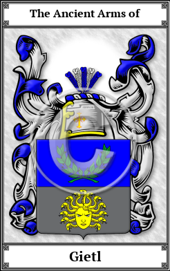 Gietl Family Crest Download (JPG) Book Plated - 600 DPI