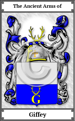 Giffey Family Crest Download (JPG)  Book Plated - 150 DPI