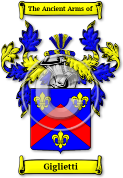 Giglietti Family Crest Download (jpg) Legacy Series - 150 DPI