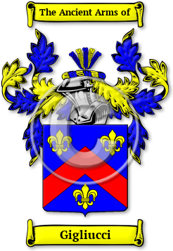 Gigliucci Family Crest Download (jpg) Legacy Series - 150 DPI