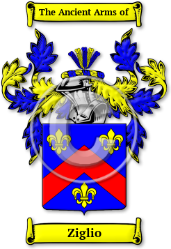 Ziglio Family Crest Download (jpg) Legacy Series - 150 DPI