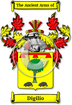 Digilio Family Crest Download (jpg) Legacy Series - 150 DPI