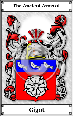 Gigot Family Crest Download (JPG)  Book Plated - 150 DPI
