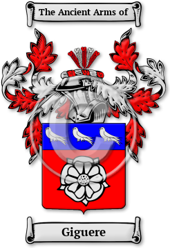 Giguere Family Crest Download (jpg) Legacy Series - 150 DPI