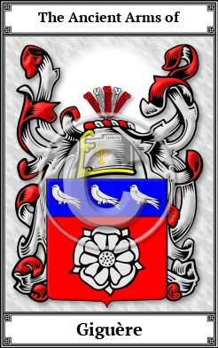 Giguère Family Crest Download (JPG) Book Plated - 600 DPI