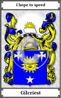 Gilcriest Family Crest Download (JPG)  Book Plated - 150 DPI