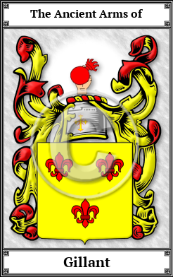 Gillant Family Crest Download (JPG) Book Plated - 600 DPI