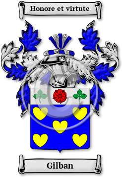 Gilban Family Crest Download (jpg) Legacy Series - 150 DPI