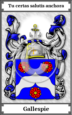 Gallespie Family Crest Download (JPG)  Book Plated - 150 DPI