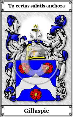 Gillaspie Family Crest Download (JPG) Book Plated - 600 DPI