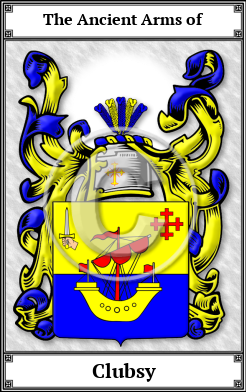 Clubsy Family Crest Download (JPG)  Book Plated - 150 DPI